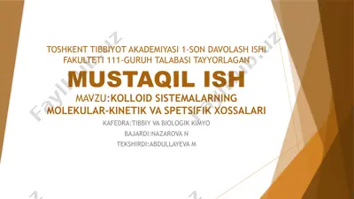 kolloid sistemalar — PPTX