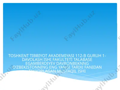 o’zbekiston respublikasida erkin saylovlarni amalga oshsirish pirinsiplari — PPTX