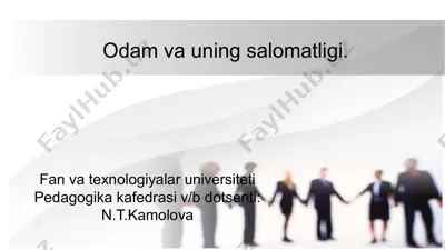 odam va uning salomatligi — PPTX