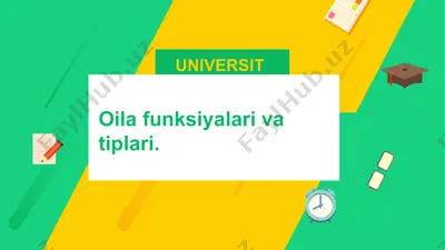 oilaning funksiyalari va tiplari — PPTX