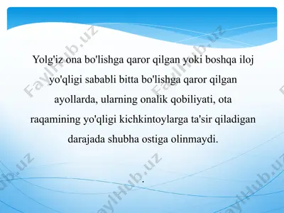 yolg'on oilalar va ularning ta'siri — PPTX