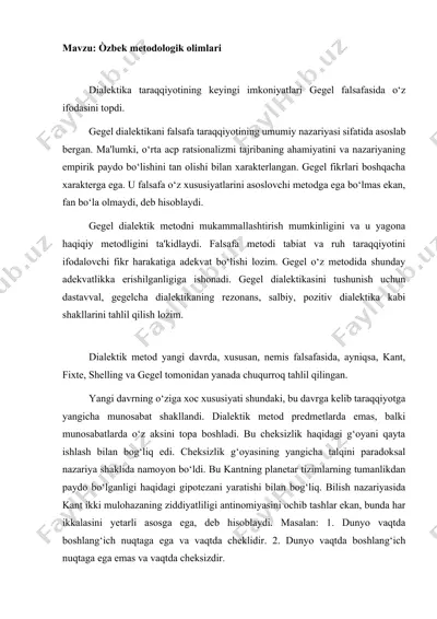 òzbek metodologik olimlari — DOCX