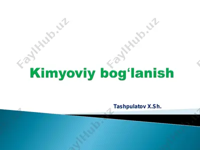 noorganik kimyoda tuzilish va kimyoviy reaksiyalar — PDF