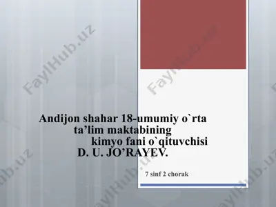 kimyo darsi - kislorod — PPTX
