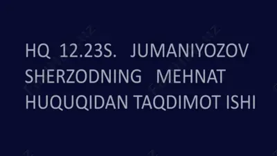mehnat taʼtilining huquqiy asoslari — PDF