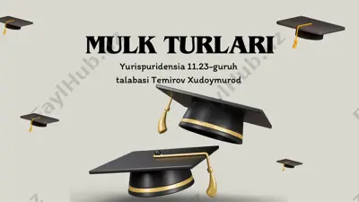 mulk turlari — PDF