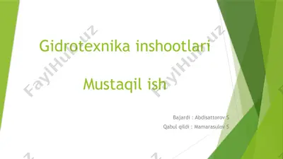 gidrotexnika inshootlari — PPTX