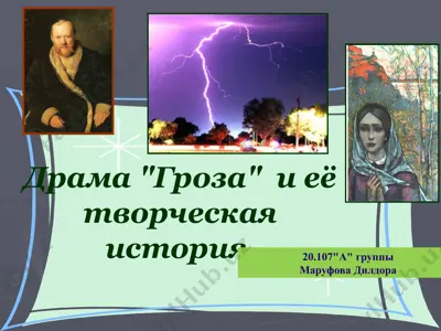 драма гроза  и её творческая история — PPTX