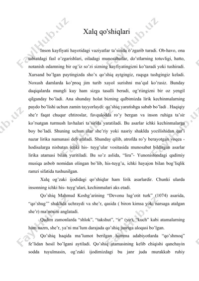 xalq qo'shiqlari — DOC