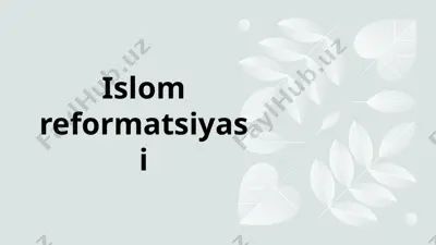islom reformatsiyasi — PPTX