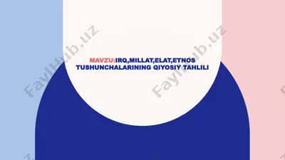 irq, millat, elat, etnos tushunchalarining qiyosiy tahlili — PPTX