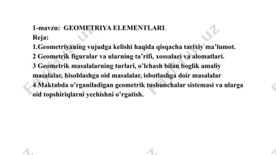 geometriya elementlari — PPTX