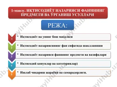 ehtiyojlarning cheksizligi va iqtisodiy resurslarning cheklanganligi — PPTX
