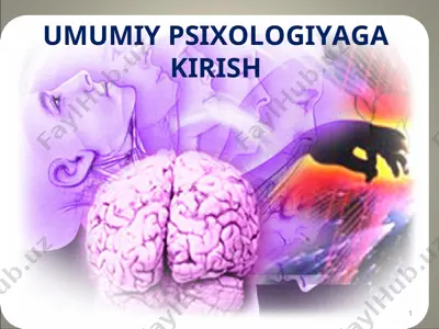 umumiy psixologiyaga kirish — PPT