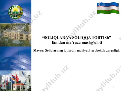soliqlar va soliqqa tortish — PPTX