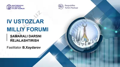 samarali darsni rejalashtirish — PPTX