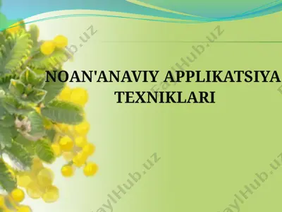 noan'anaviy applikatsiya texnikalari — PPTX