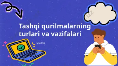 tashqi qurilmalarning turlari va vazifalari — PPTX