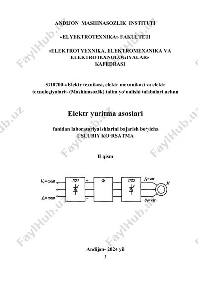 elektr yuritma asoslari — DOCX