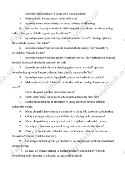 iqtisodiyot bo'yicha darslik — DOCX