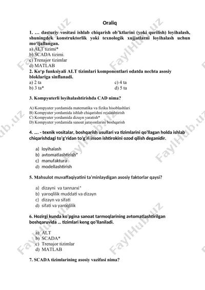 scada tizimlari — DOCX