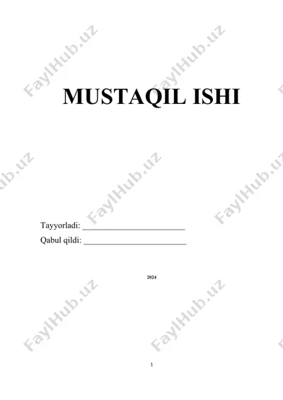 mehnat bozori tartibga solish va boshqarish — DOCX