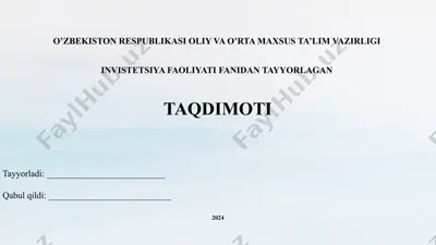 ozarbayjon davlatining investatsiya tahlili | investitsiya faoliyati tahlili — PPTX