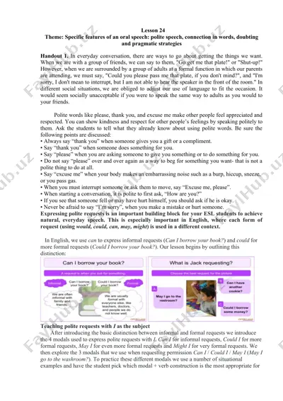 specific features of polite speech — DOCX