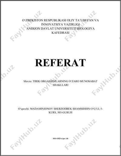 simbioz haqida referat — DOCX