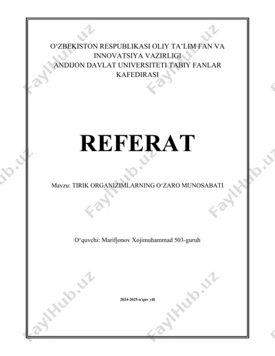 munosabatlarning o‘zaro munosabati — DOCX
