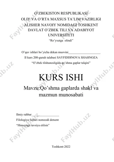 qo’shma gaplar nazariyasi — DOCX