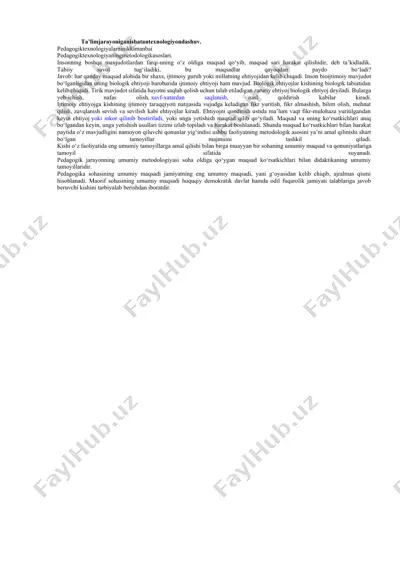 pedagogik texnologiya metodologikasosi — DOCX