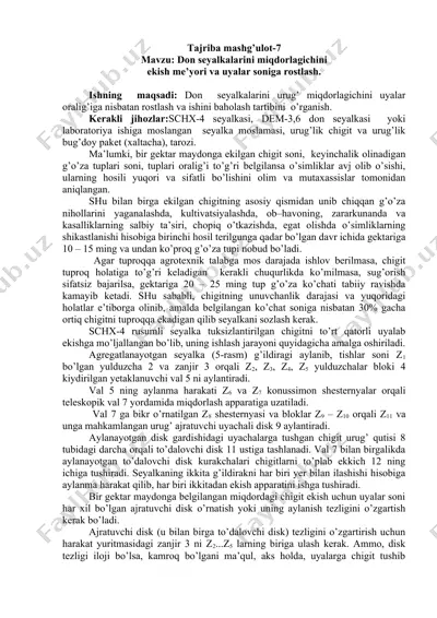 don seyalkalarini miqdorlagichini ekish mashg’uloti-7 — DOCX