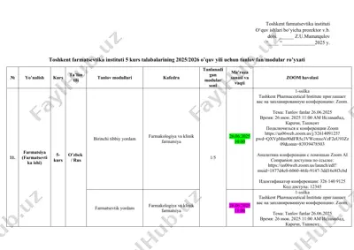 toshkent farmatsevtika instituti — DOCX