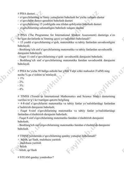 pisa dasturi — DOCX