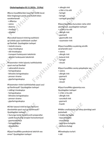 otoloringologiya — DOCX