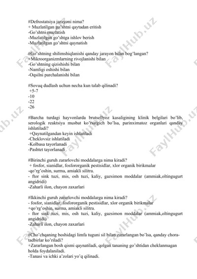 defrostatsiya jarayoni — DOCX