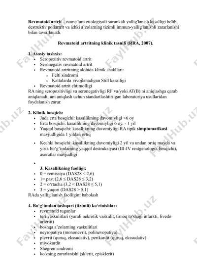 revmatoid artrit — DOCX