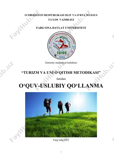o‘quv-uslubiy qo‘llanma "turizm va uni o‘qitish metodikasi" — DOCX