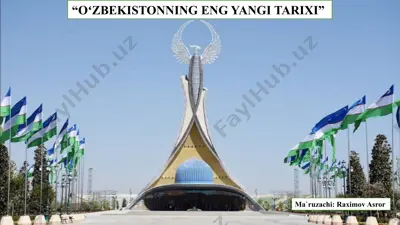 o'zbekistonning eng yangi tarixi — PPTX