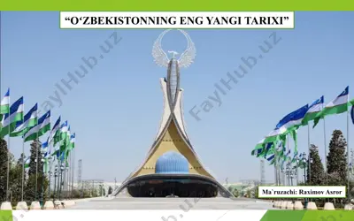 o‘zbekistonning eng yangi tarixi — PPTX