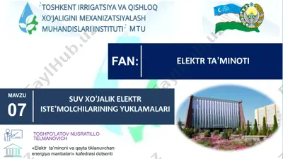 elektr ta’minoti — PPTX