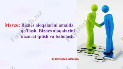 biznes aloqalarini amalga oshirish — PPTX