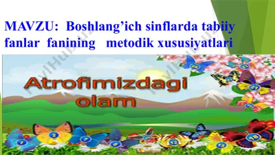 tabiiy fanlarni o'qitish metodi — PPTX