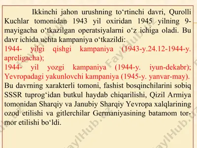 ikkinchi jahon urushi — PPT