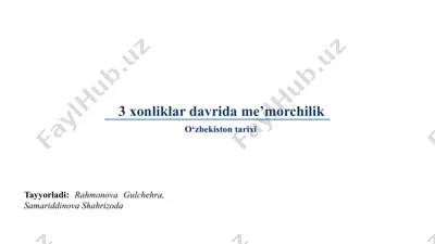 o‘zbekiston tarixi — PPTX
