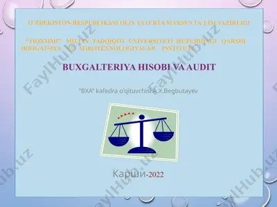 buxgalteriya hisobi va audit — PPTX