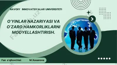 o'yinlar nazariyasi — PPTX