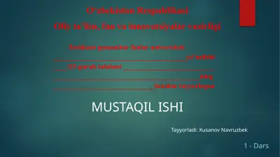 dasturlashtilinima? — PPTX
