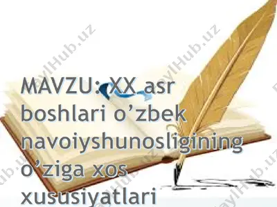 xx asr boshlari o’zbek navoiyshunosligining o’ziga xos xususiyatlari — PPT